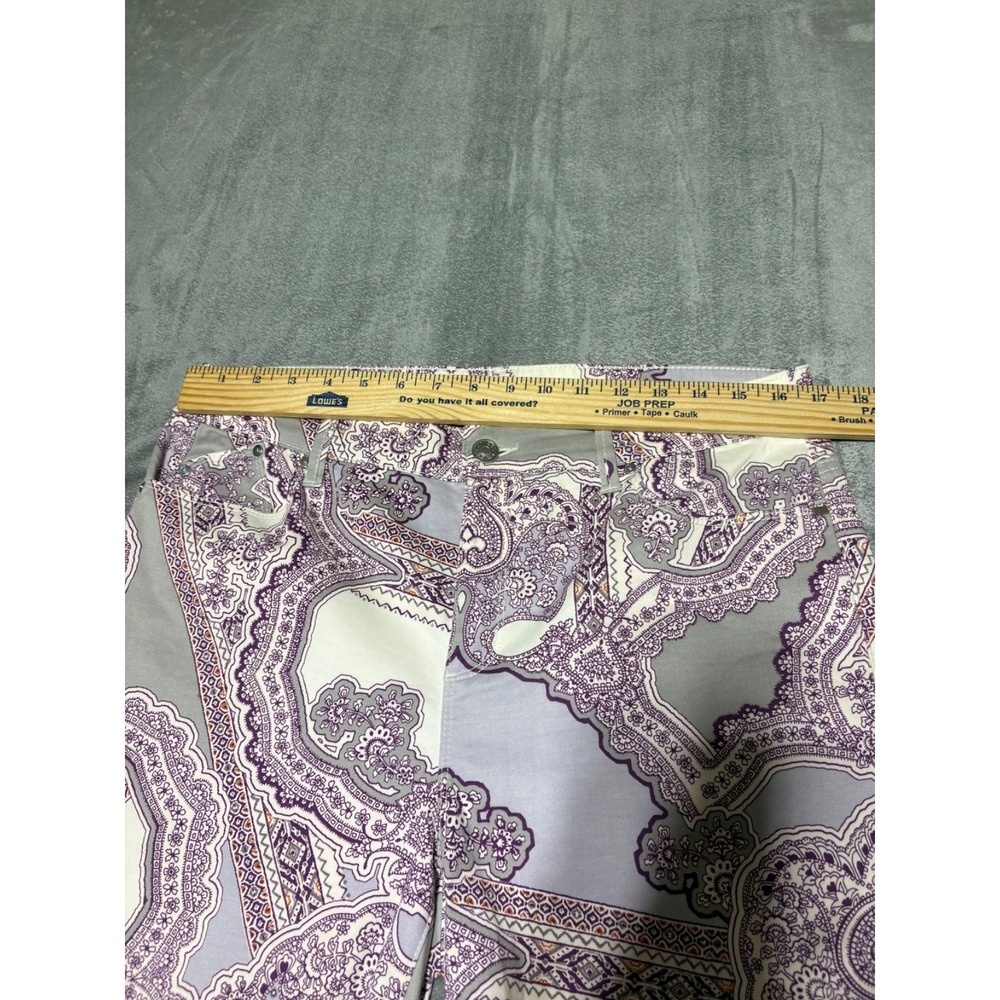 Chicos Womens Size US 10R Chico Size 1.5R White Purple Paisley Pants Jeggings - Picture 4 of 8